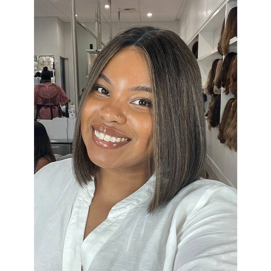 12" Divine Lace Top Wig Soft Black w/ Highlights