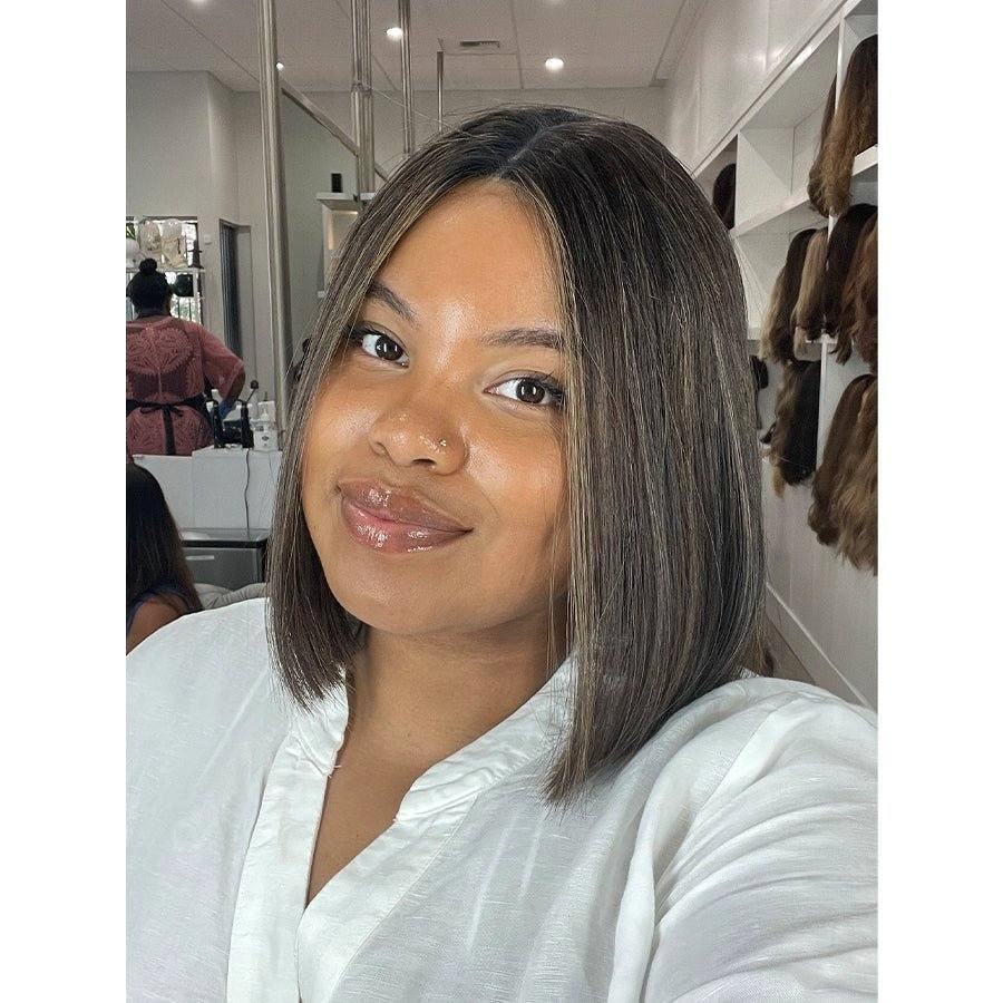 12" Divine Lace Top Wig Soft Black w/ Highlights