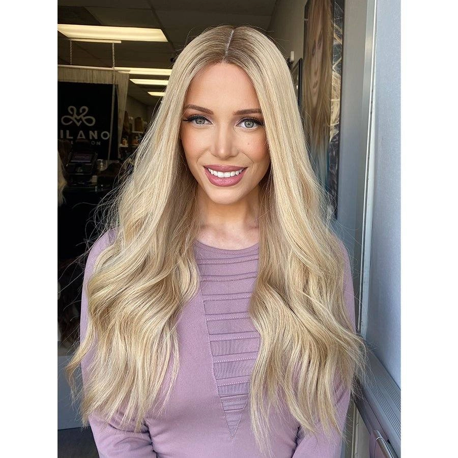24" Divine Lace Top Wig Golden Blonde w/ Partial Rooting