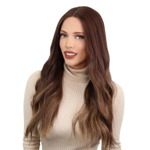 24" Divine Lace Top Wig Medium Brown Balayage
