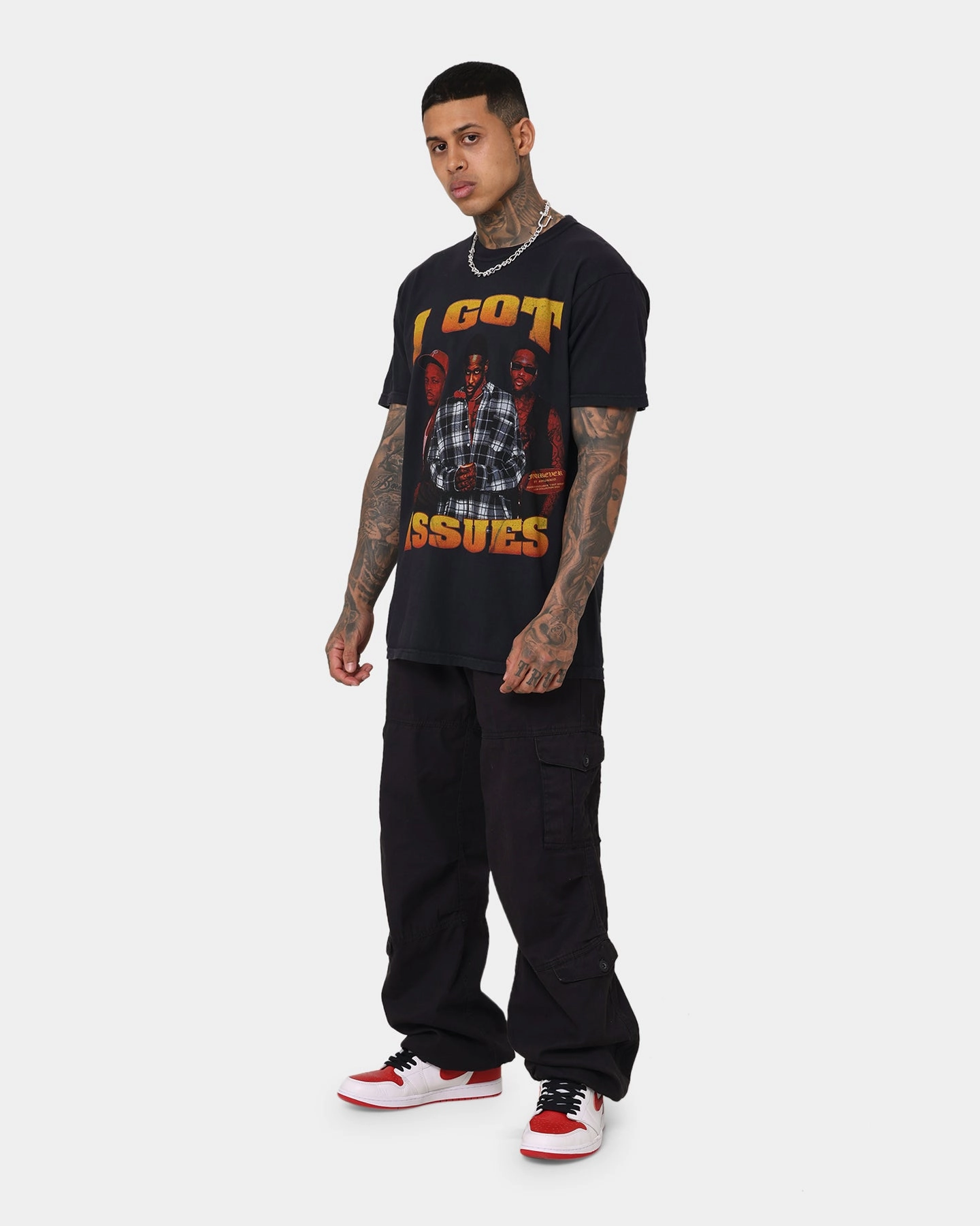 4HUNNID Forever Issues Rap T-Shirt Black