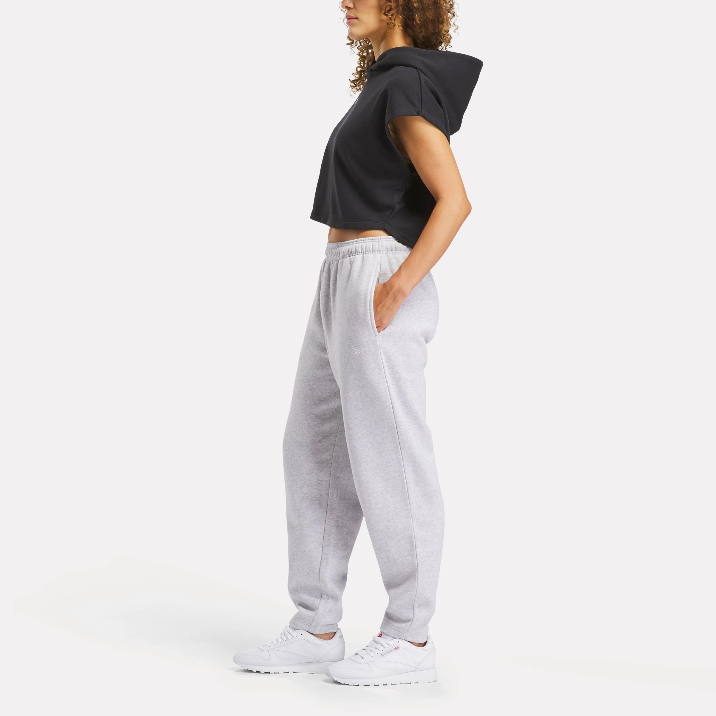 Basketball Off-Court Crop Hoodie Black