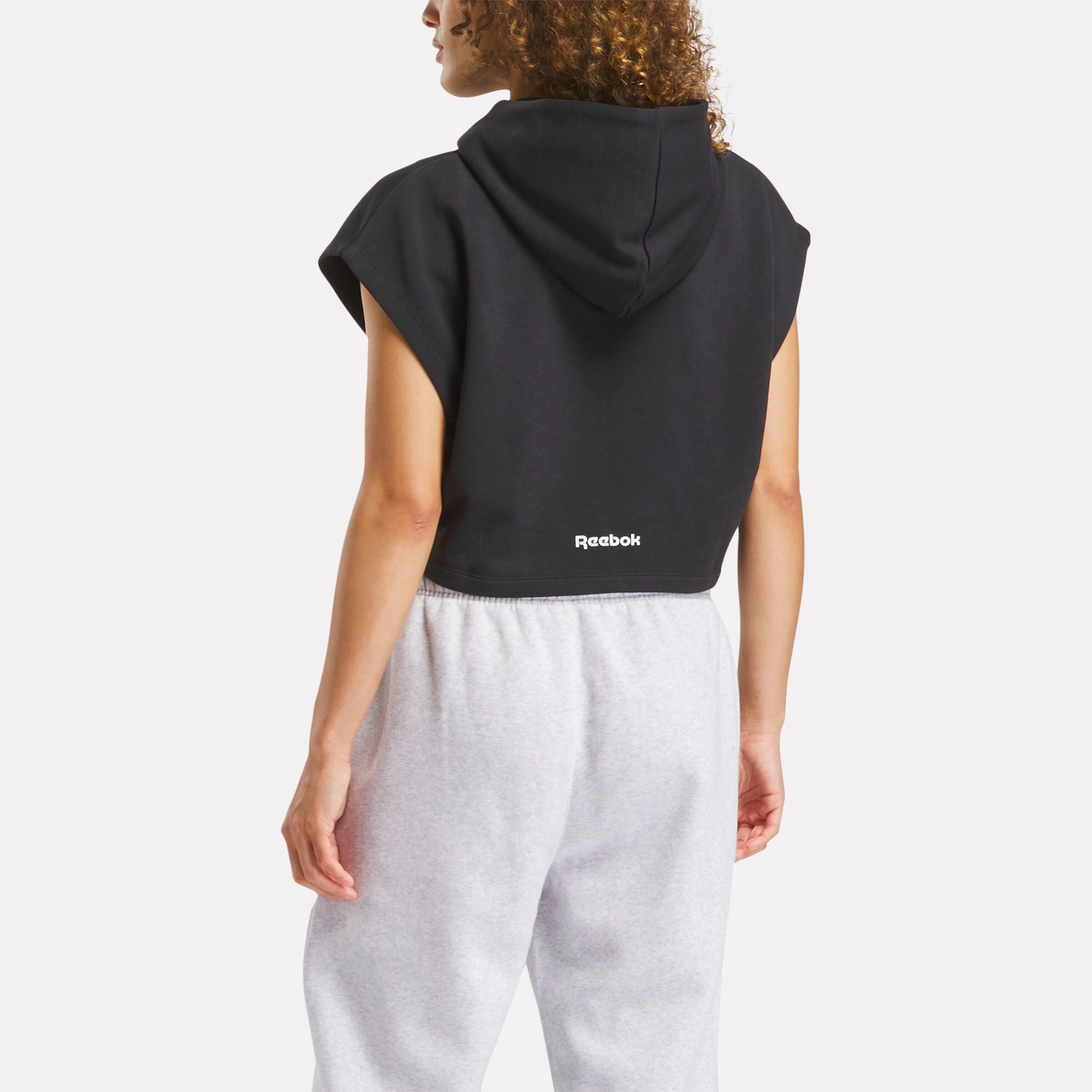 Basketball Off-Court Crop Hoodie Black