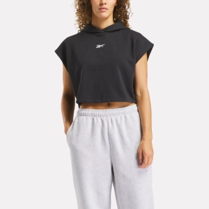 Basketball Off-Court Crop Hoodie Black