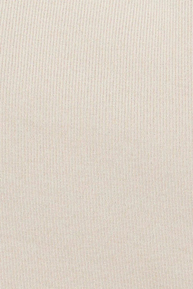 Beige Rib Tank Top