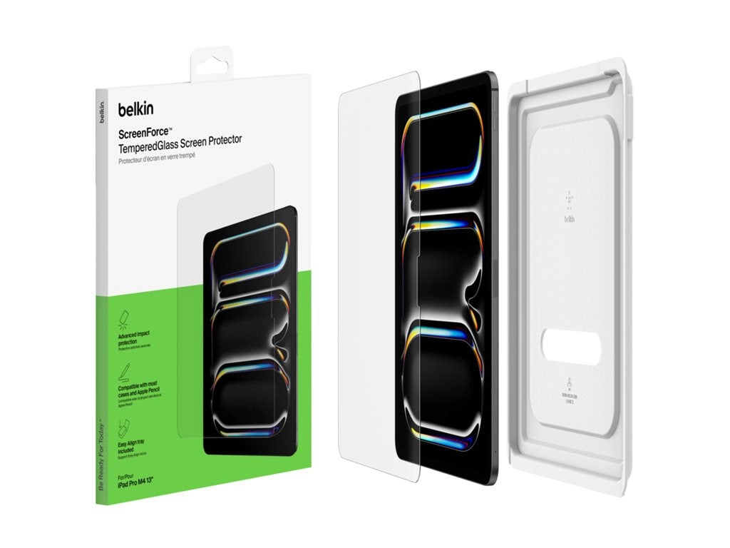 Belkin ScreenForce - Screen protector for tablet - 2.5D - glass - 13 - for Apple 13-inch iPad Pro (M4)" OVI006FQ