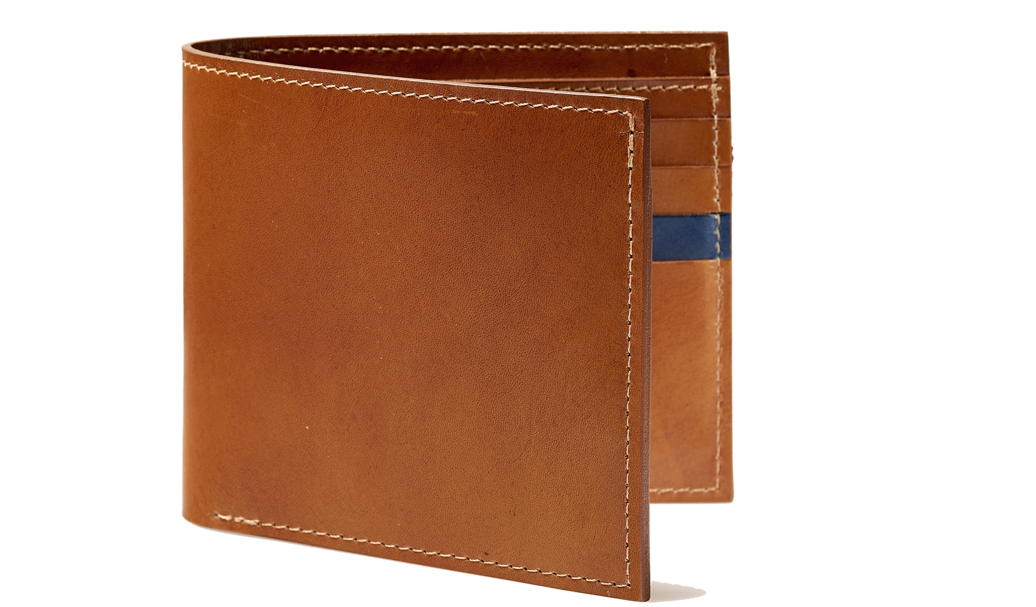 Bifold Wallet One Stripe - Antique Rosewood Calf
