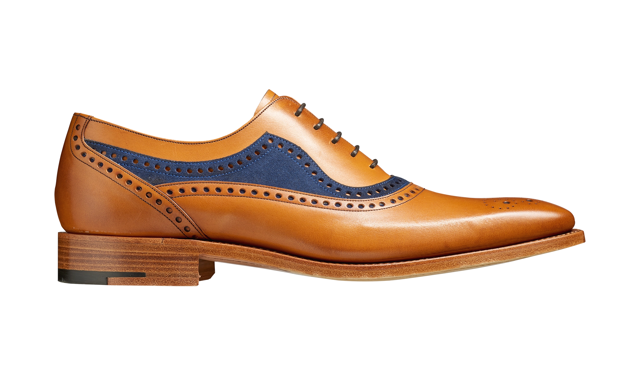 Brandon - Cedar Calf / Navy Suede