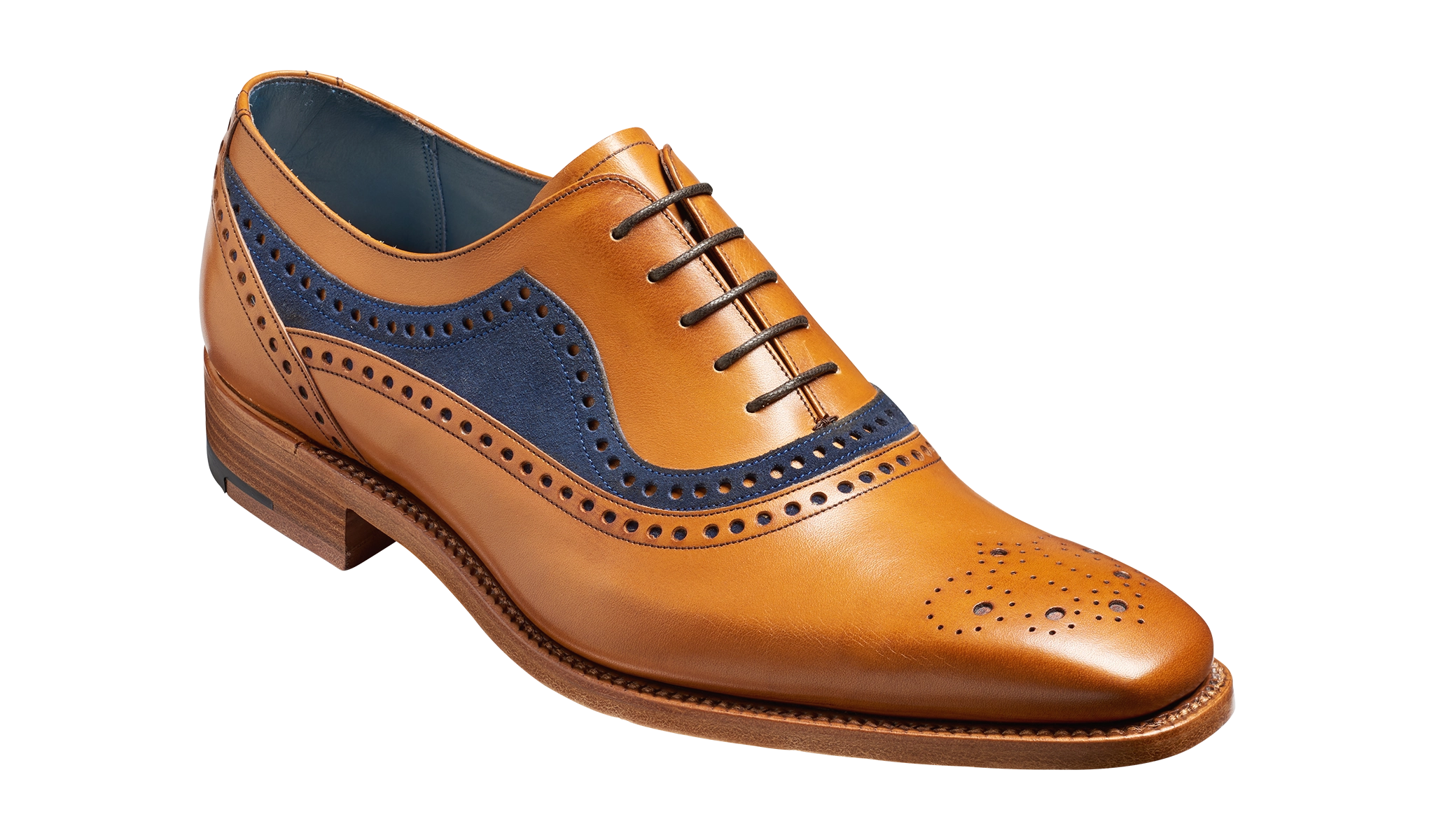 Brandon - Cedar Calf / Navy Suede
