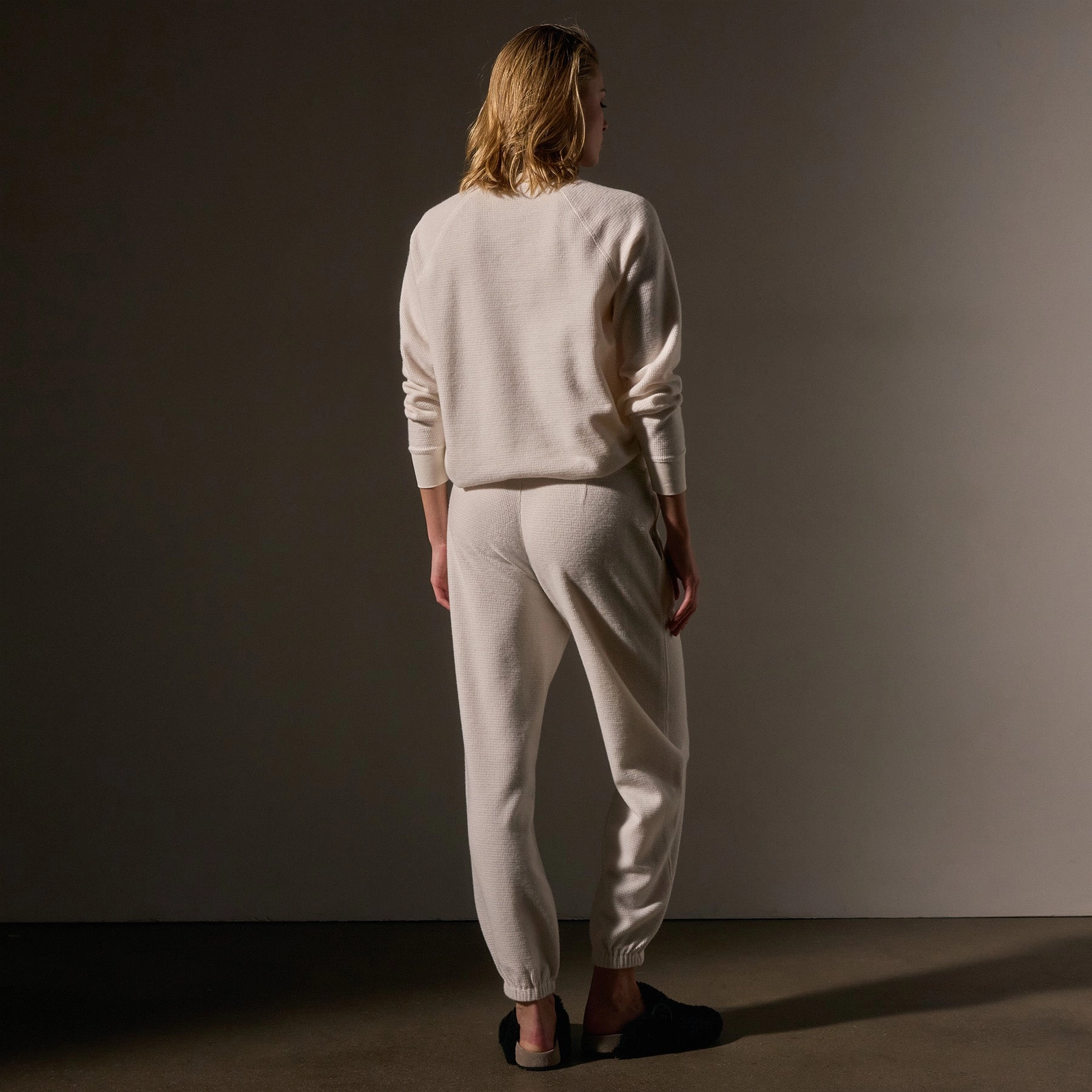 Brushed Thermal Sweat Pant - Oyster