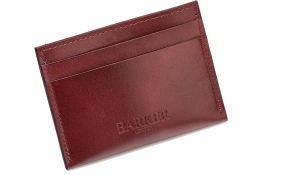 Card Holder Straight - Cherry Calf