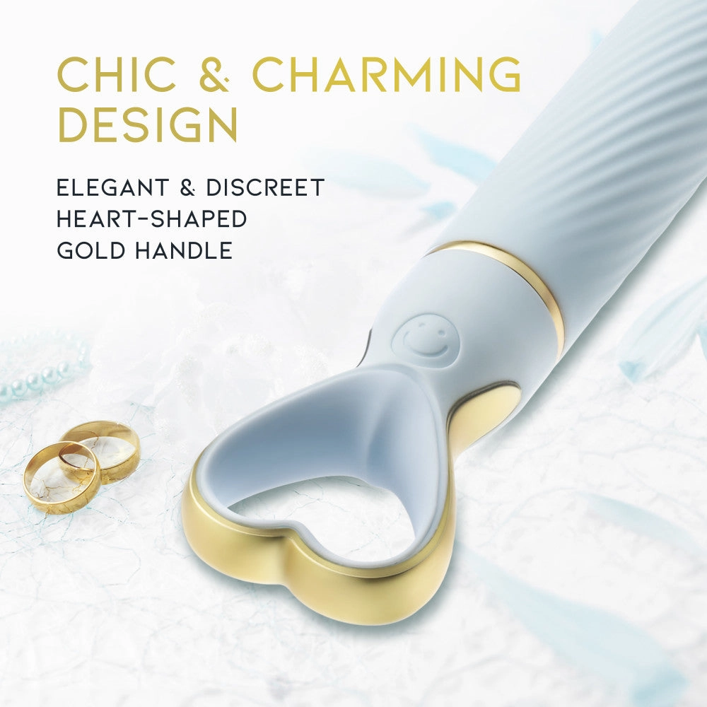 Delice™ By Blush® | Heartthrob Silicone Bullet Vibrator With Heart-Shaped Handle – Something Blue