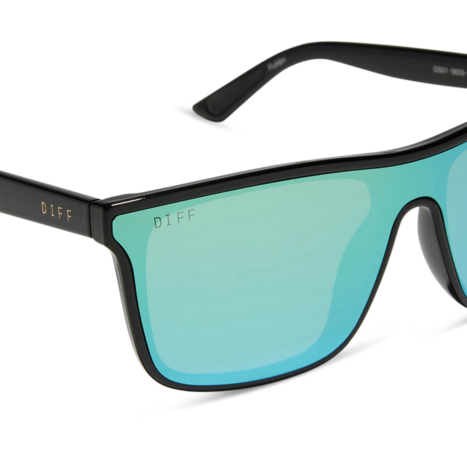 FLASH - BLACK   TURQUOISE ICE MIRROR   POLARIZED SUNGLASSES