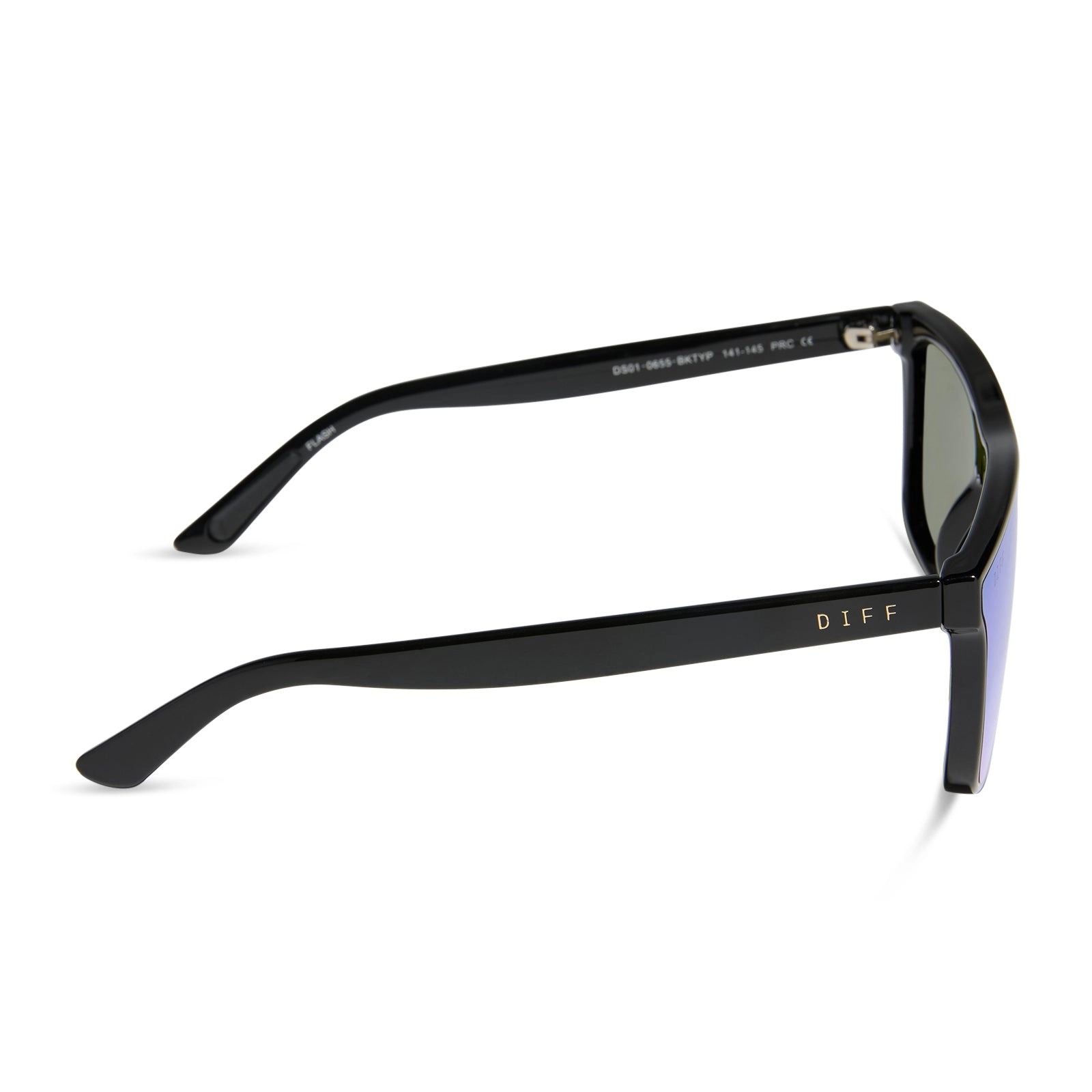 FLASH - BLACK   TURQUOISE ICE MIRROR   POLARIZED SUNGLASSES