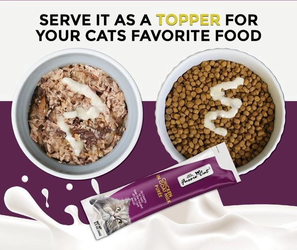 Fussie Cat Chicken in Goat Milk Puree Lickable Cat Treats
