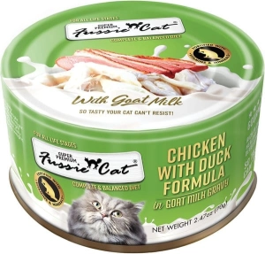 Fussie Cat Chicken with Duck in Goat Milk Gravy Shredded Canned Cat Food