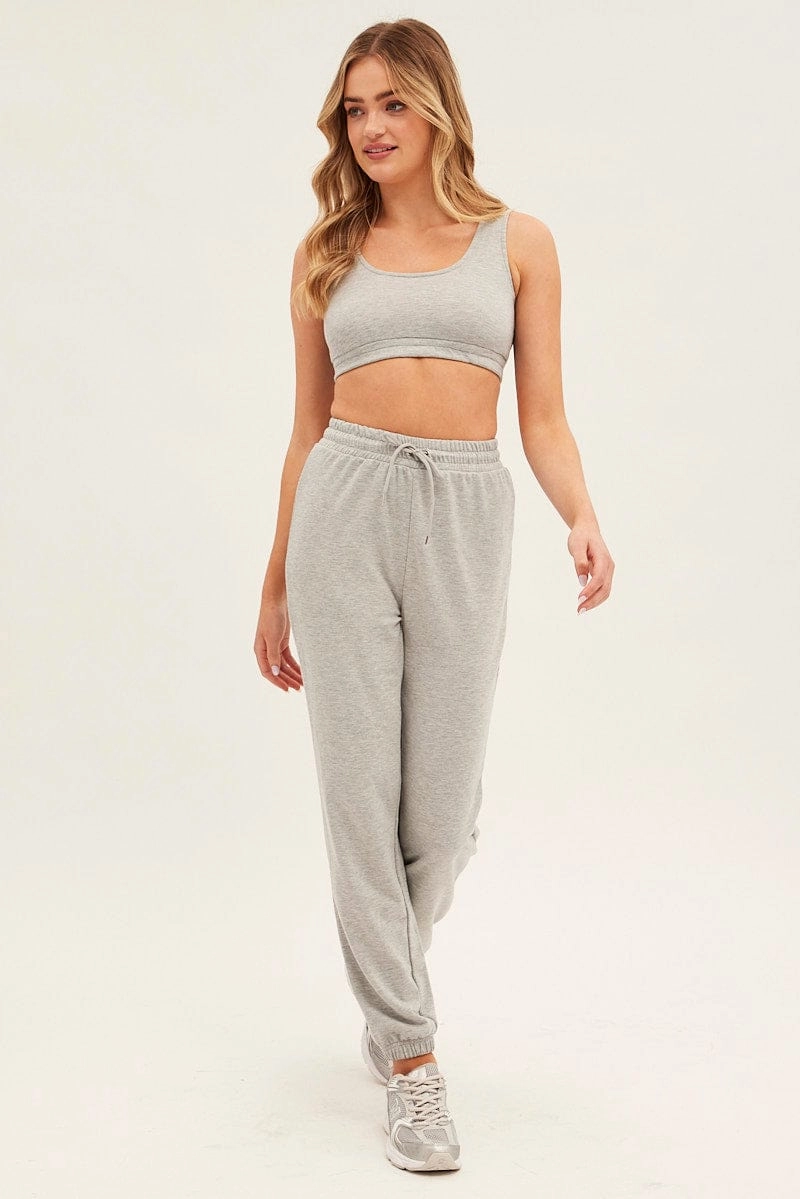 Grey Basic Crop Top