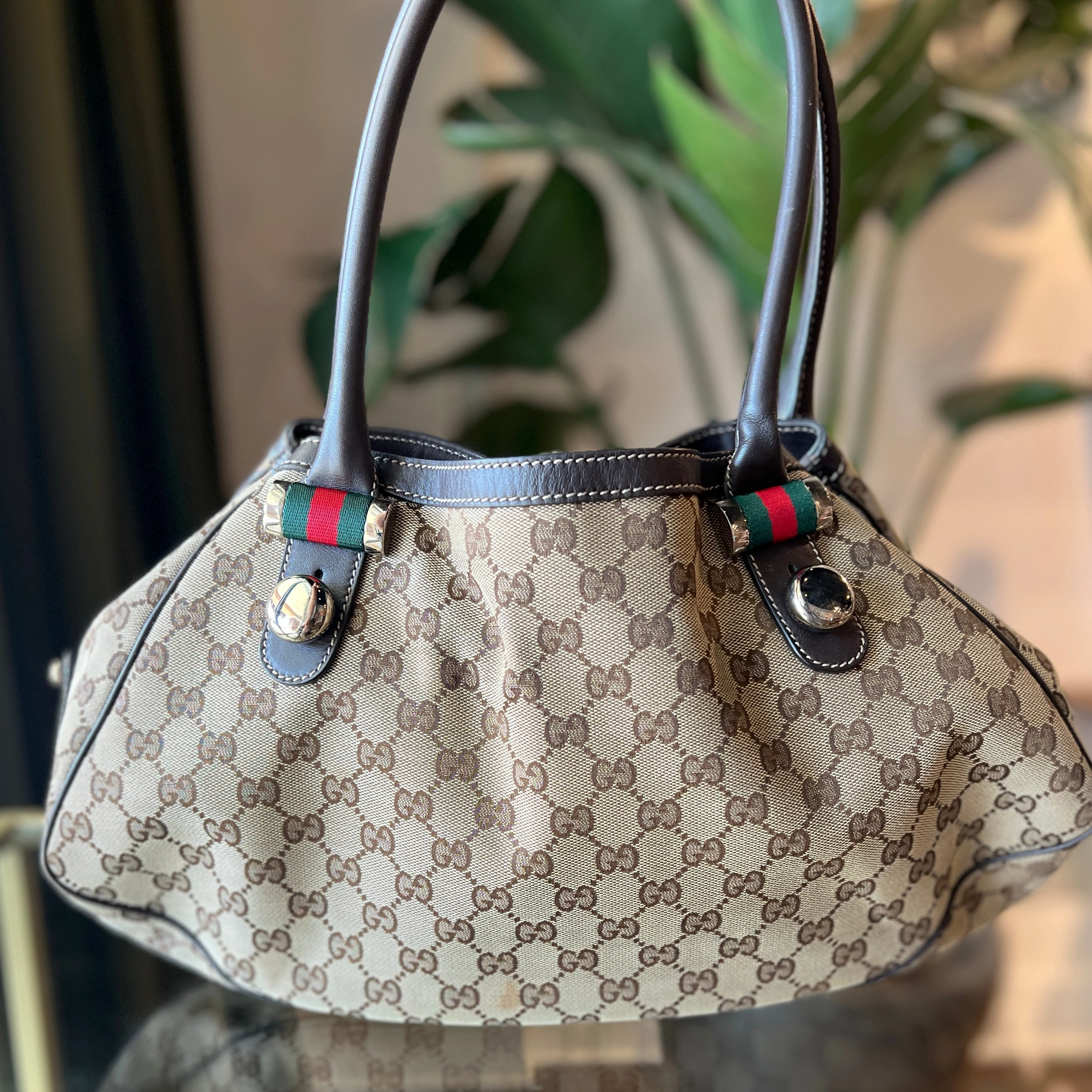 GUCCI GG Supreme Sherry Line Match Ball Shoulder Bag