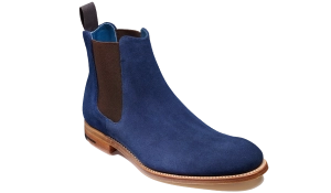 Hopper - Navy Suede / Brown Elastic