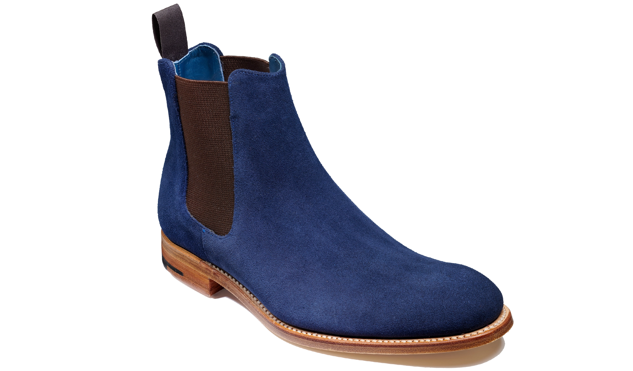 Hopper - Navy Suede / Brown Elastic