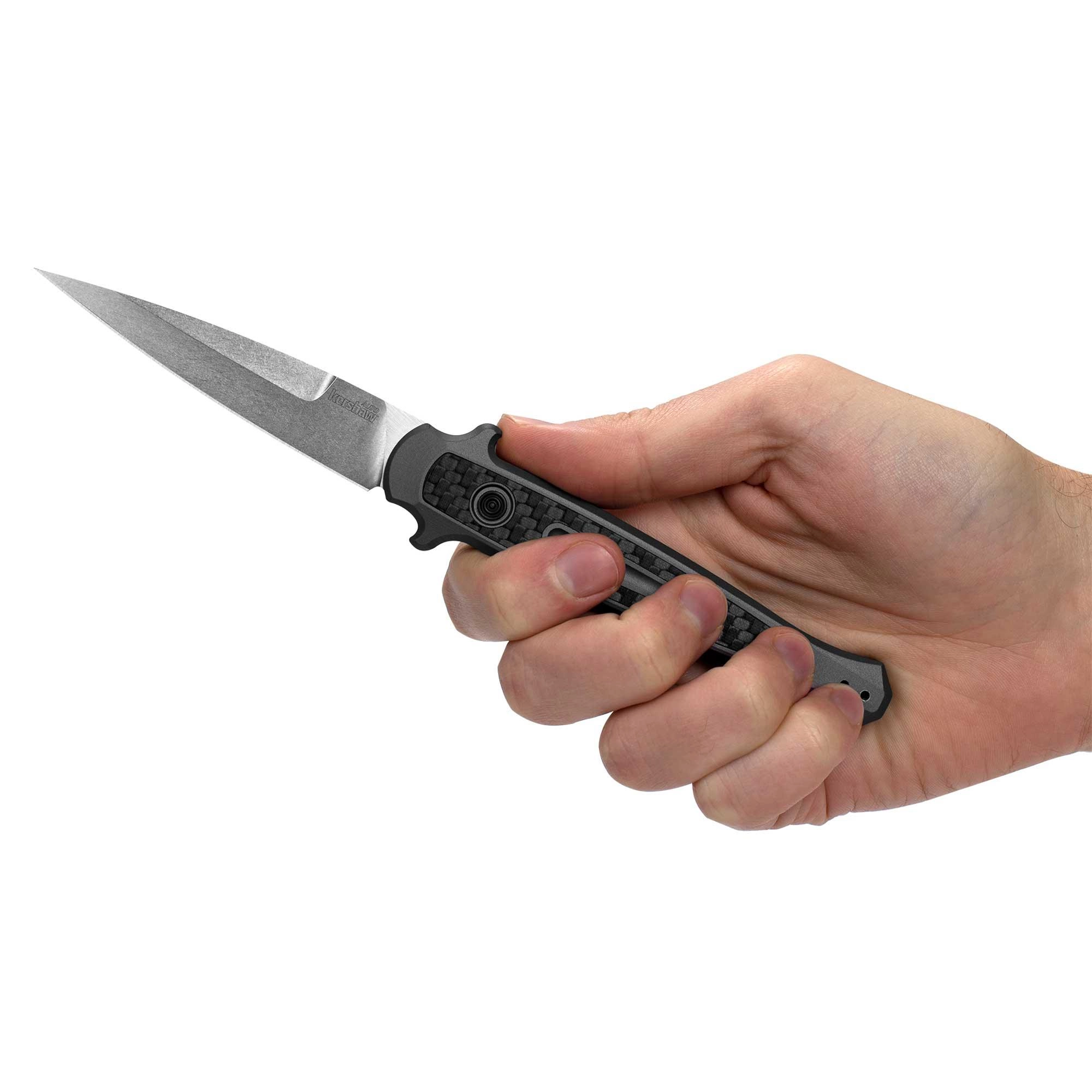 Kershaw Pocket Knife - Launch 8 Spear Point Plain Edge Steel Blade Everyday | KW7150