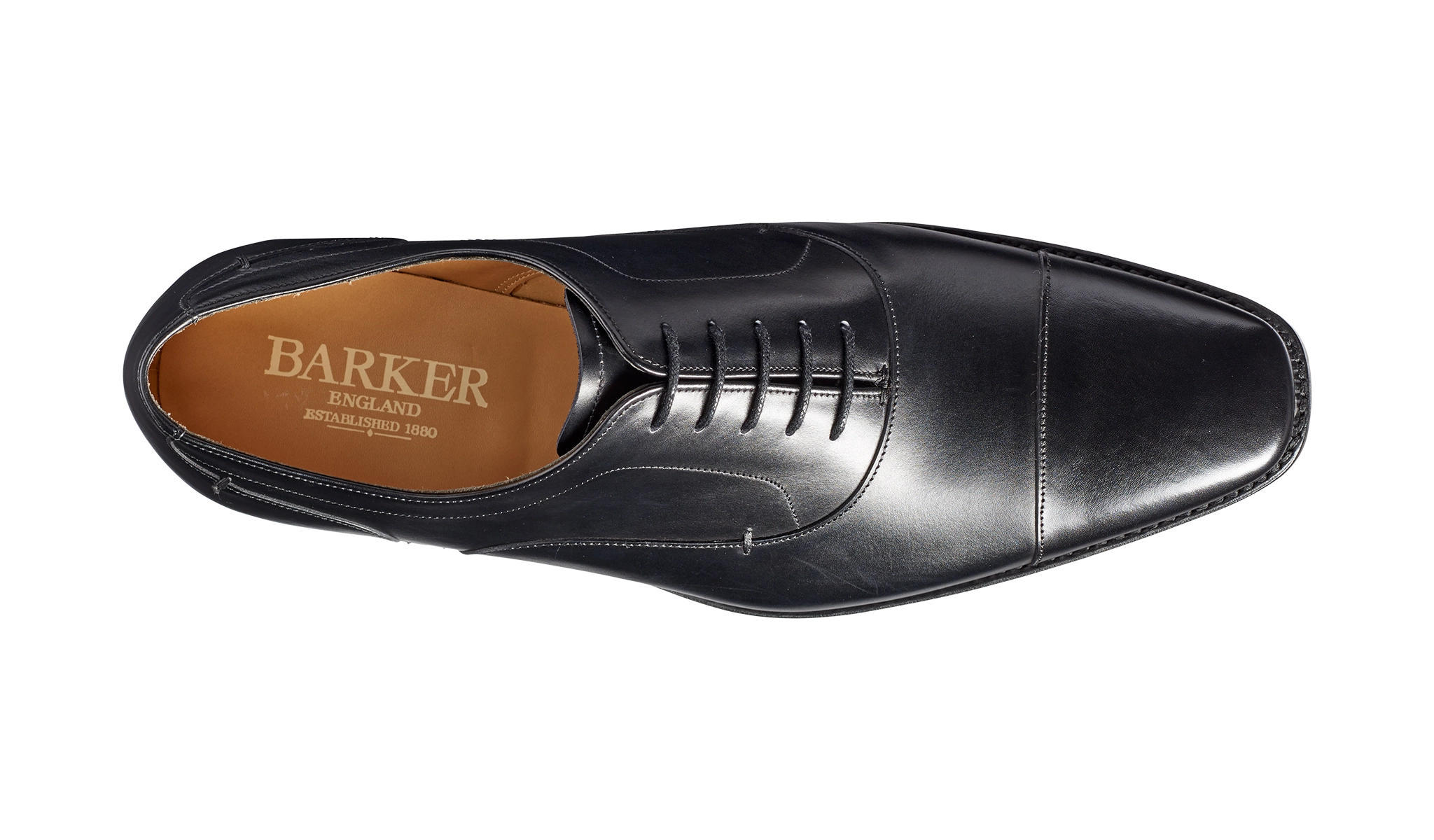 Liam - Black Calf Toe Cap Oxford