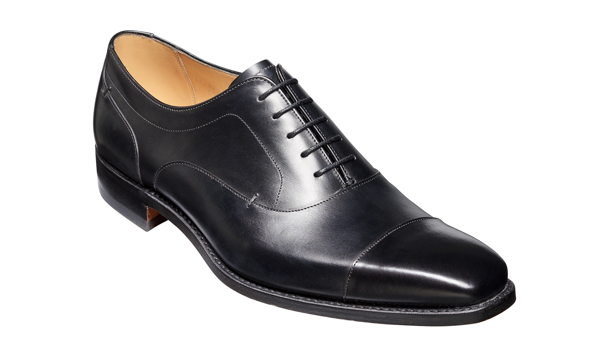 Liam - Black Calf Toe Cap Oxford