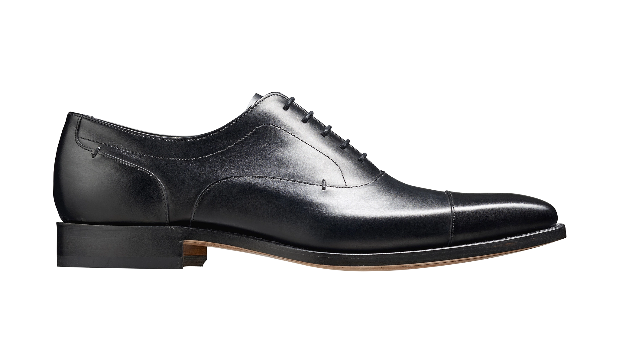 Liam - Black Calf Toe Cap Oxford