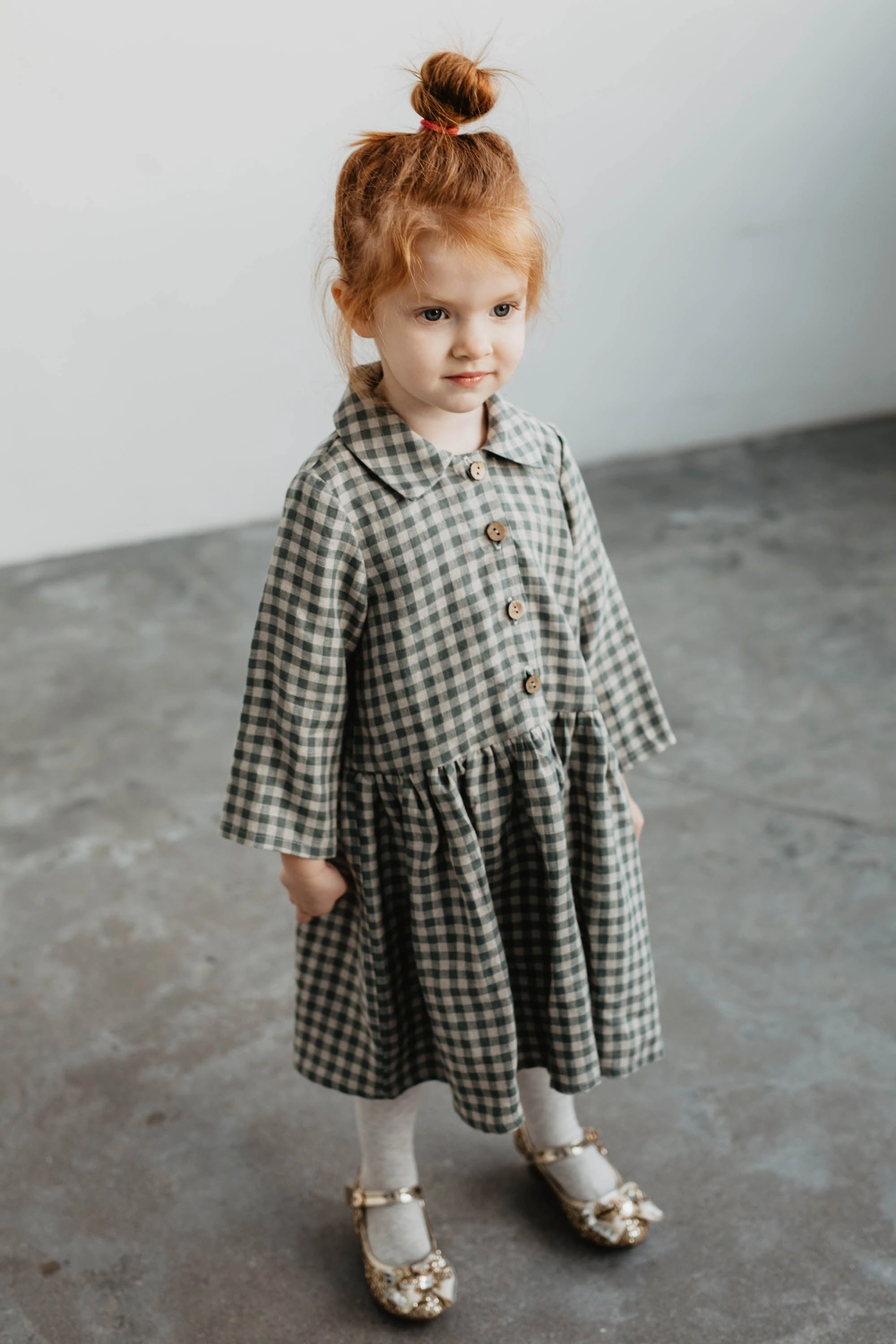 Medeina Girls Linen Dress | Multiple Colours