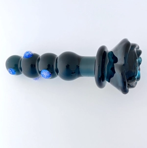 Midnight Glass Sex Toy Ribbed Purple/Blues