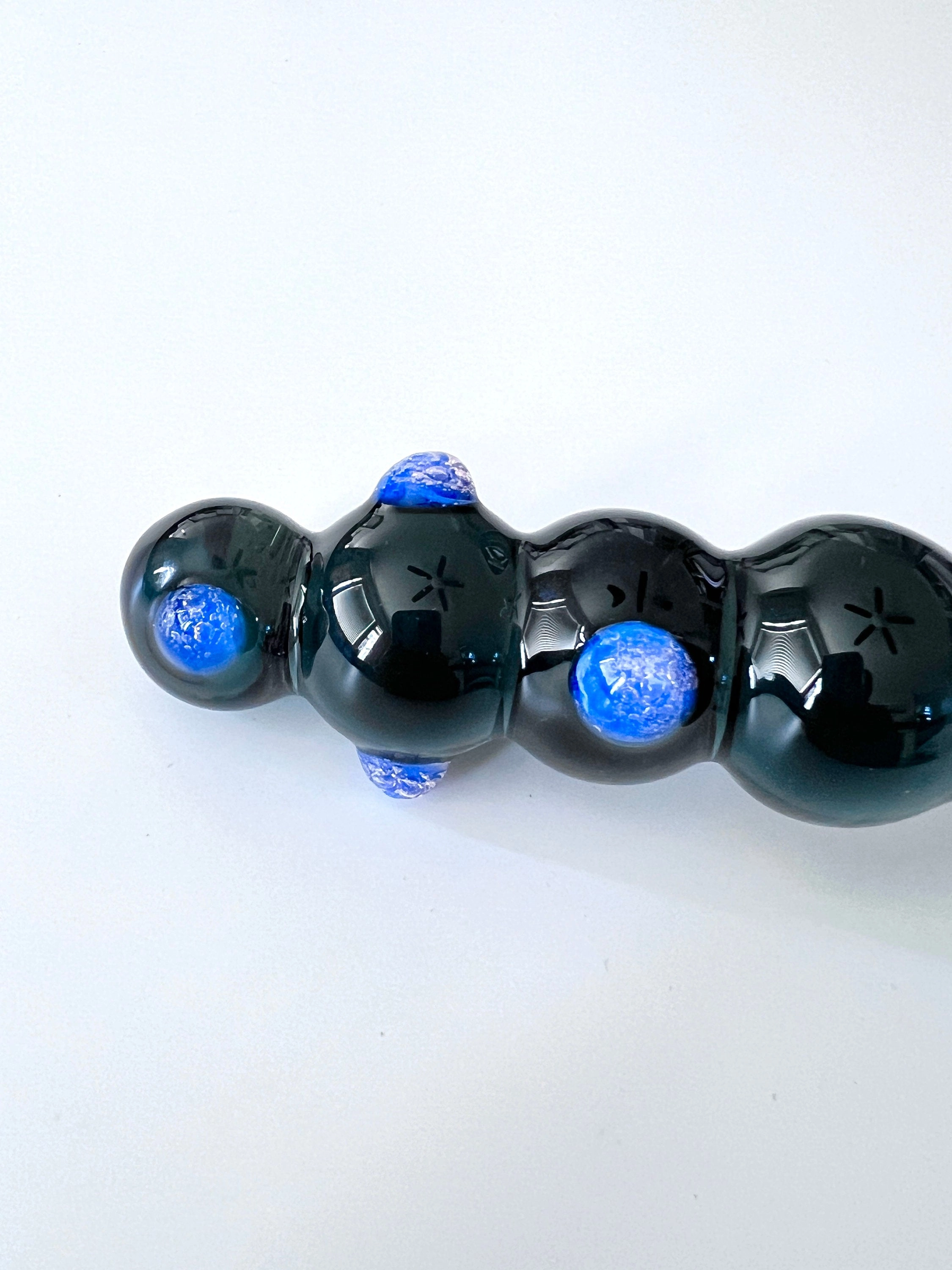 Midnight Glass Sex Toy Ribbed Purple/Blues