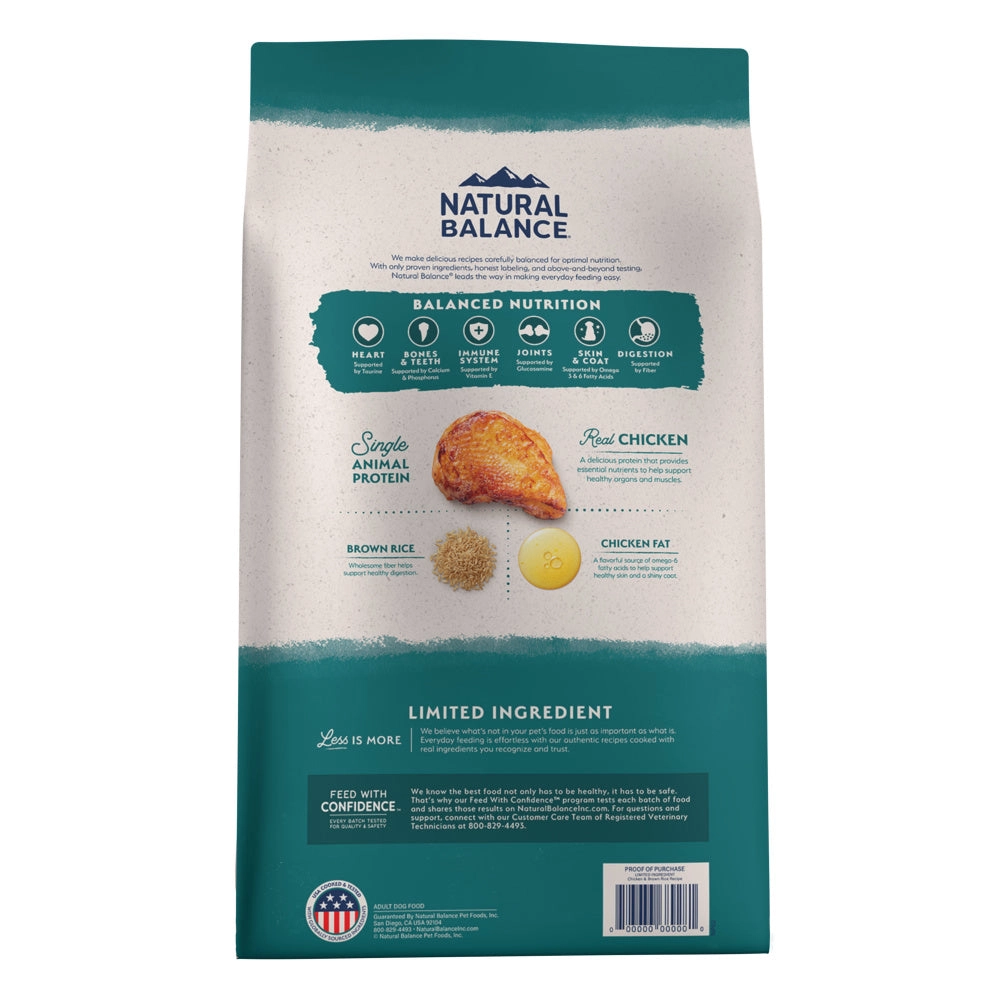 Natural Balance L.I.D. Limited Ingredient Diet Chicken & Brown Rice Formula Dry Dog Food