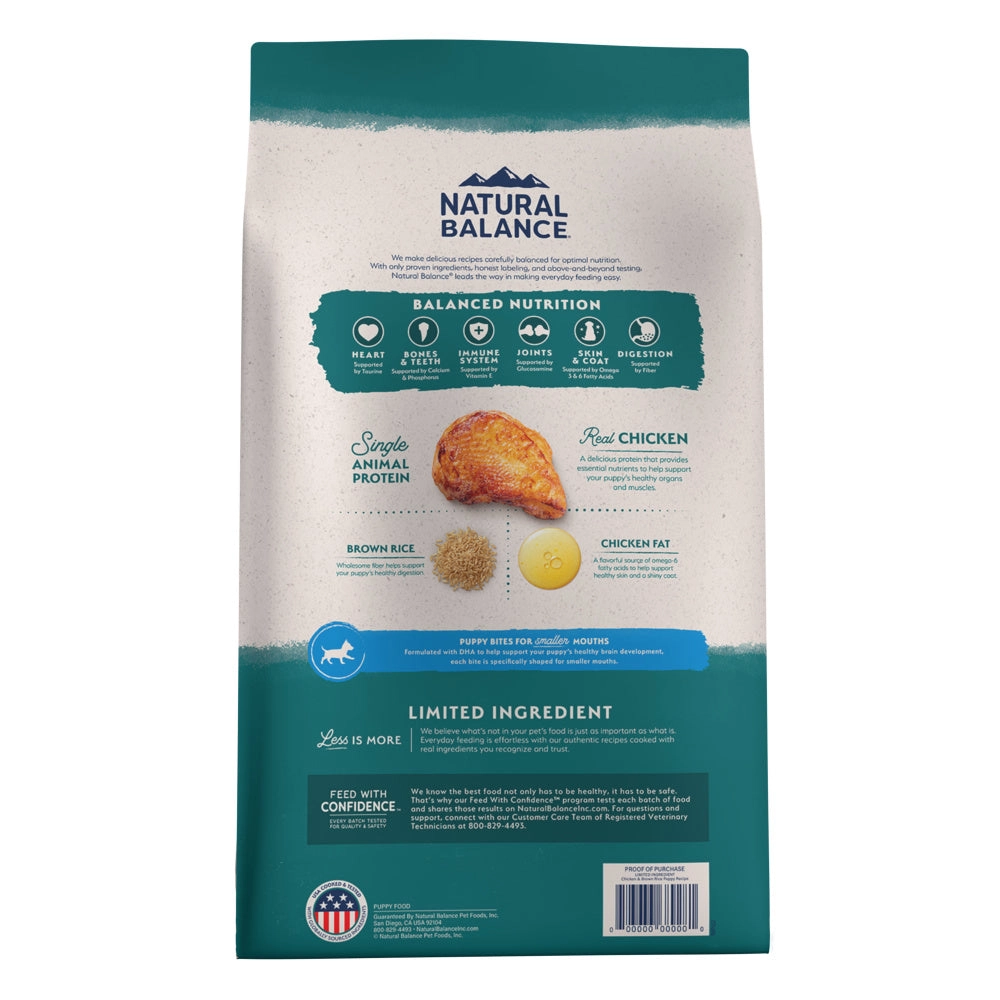Natural Balance L.I.D. Limited Ingredient Diets Chicken & Brown Rice Puppy Formula Dry Dog Food