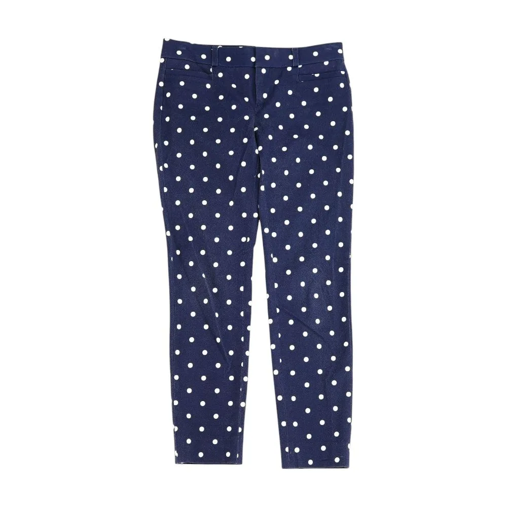 Navy Polka Dot Chino Pants