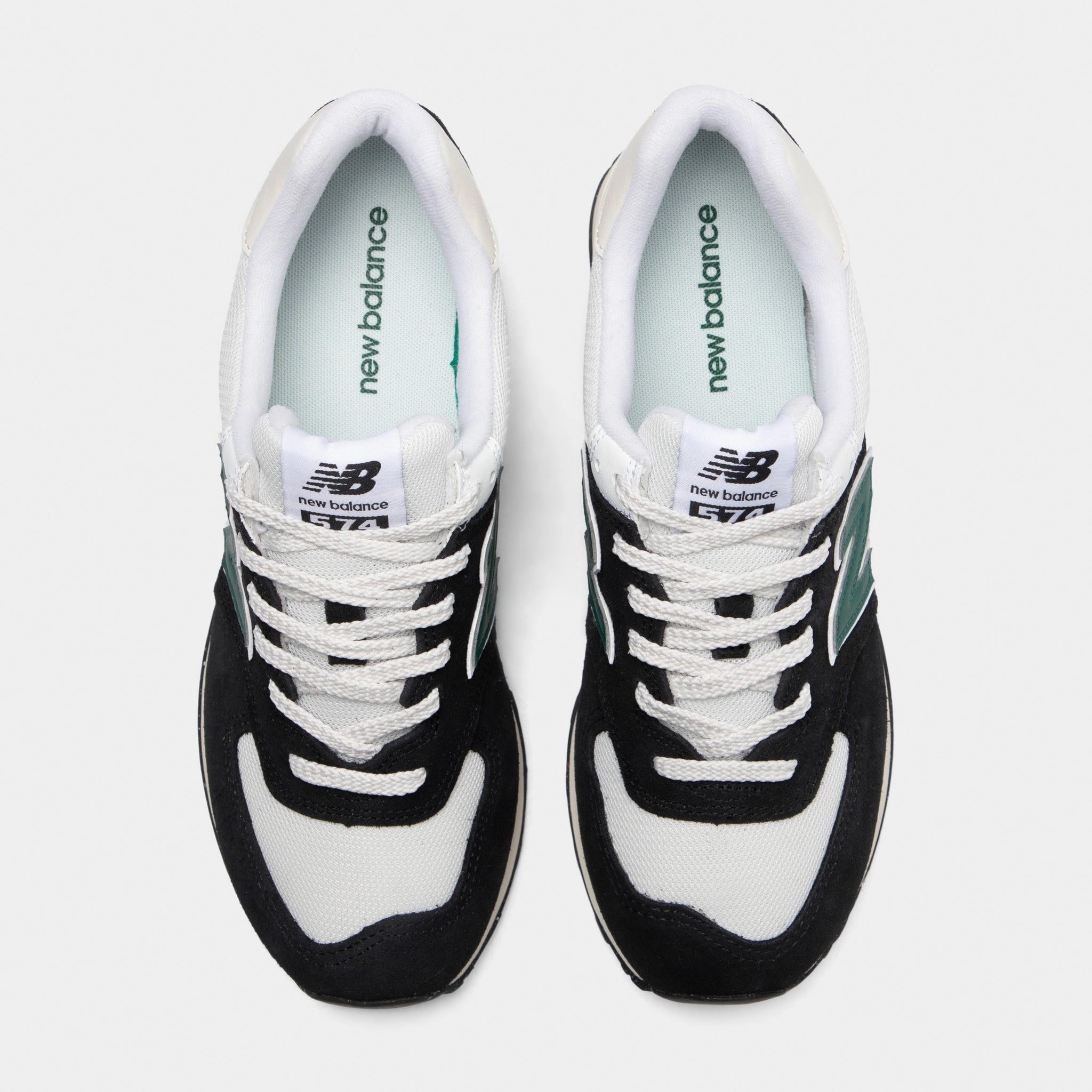 New Balance 574 Black / Green - White
