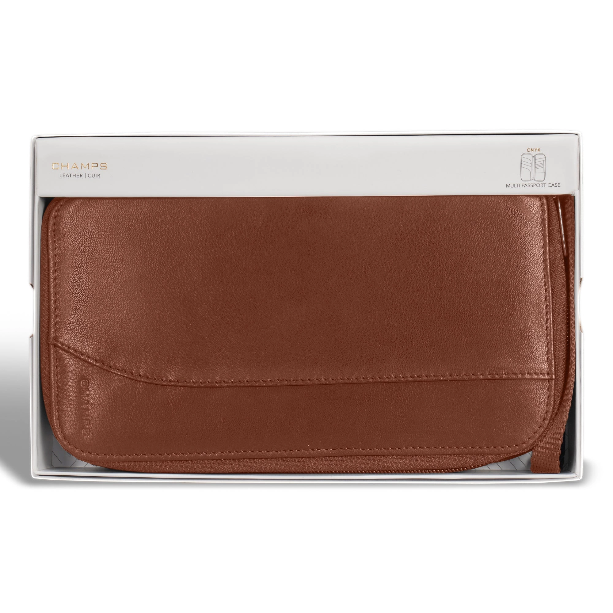 Onyx / Leather Multi Passport Case *Drop Ship*