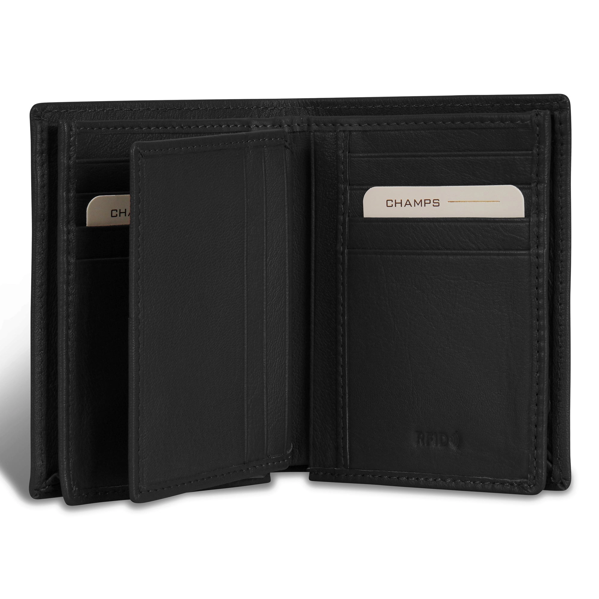 Onyx / Leather Vertical Wallet *Drop Ship*