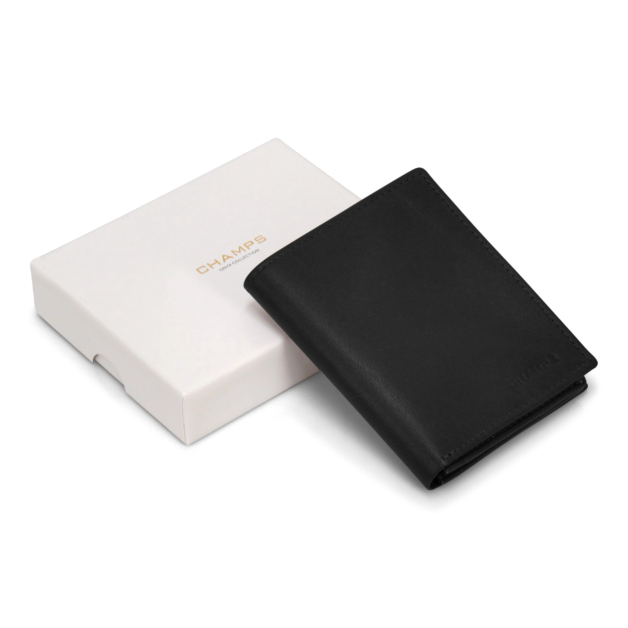 Onyx / Leather Vertical Wallet *Drop Ship*