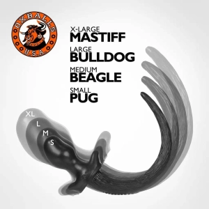 OxBalls Beagle Puppy Tail Butt Plug - Black Anal Plug (Medium)