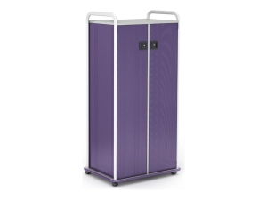 Paragon A&D Crossfit Storage - Trolley - 32 drawers - 2 doors - 16 gauge tubular steel, TFM - frost, purple, wisdom CFD60WDTOTES17-918PZP