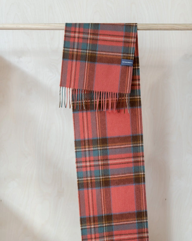 Plaid Lambswool Scarf - Stewart Royal Antique