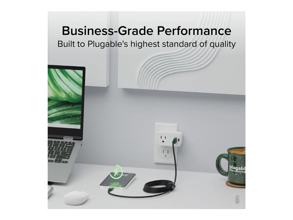 Plugable - USB cable - 24 pin USB-C (M) to USB Type A (M) - USB 3.0 - 20 V - 3 A - 6.6 ft - data & charge USBC-A2M