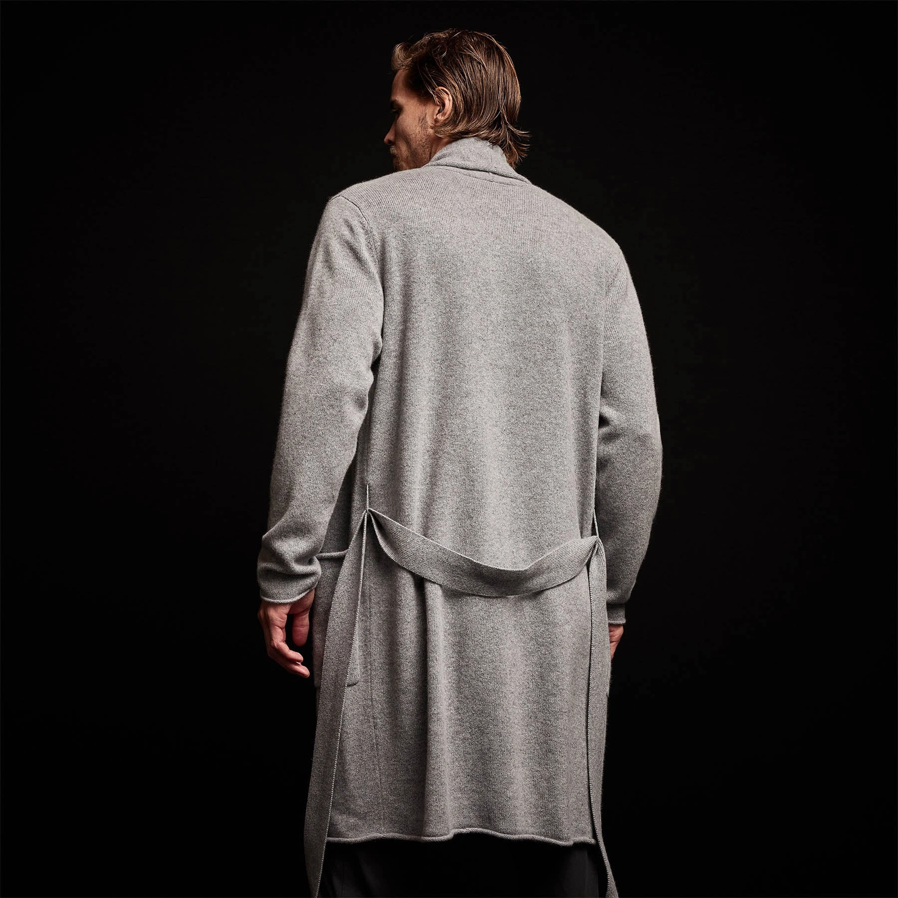 Recycled Cashmere Robe - Heather Grey