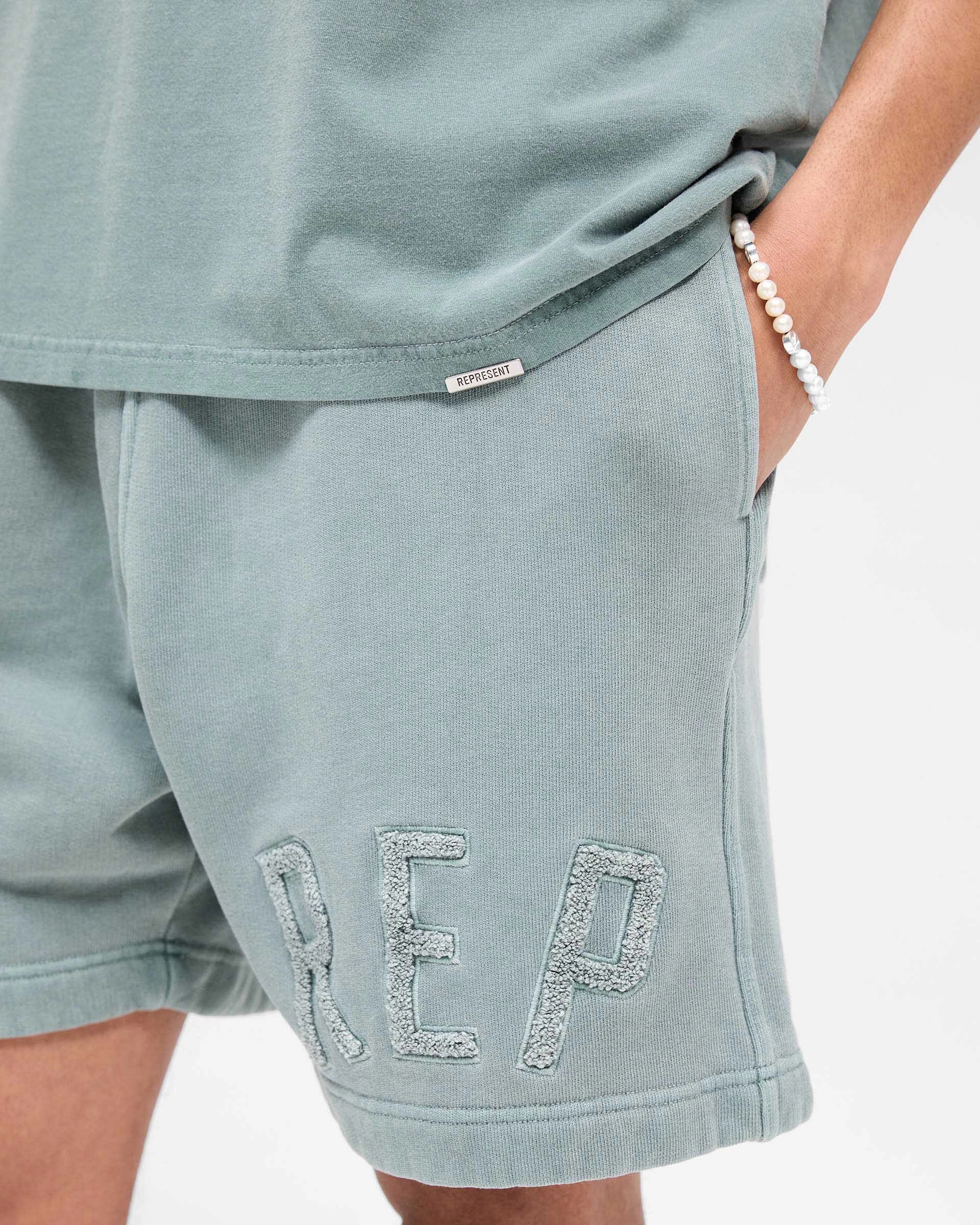 Rep Applique Shorts - Forest Green