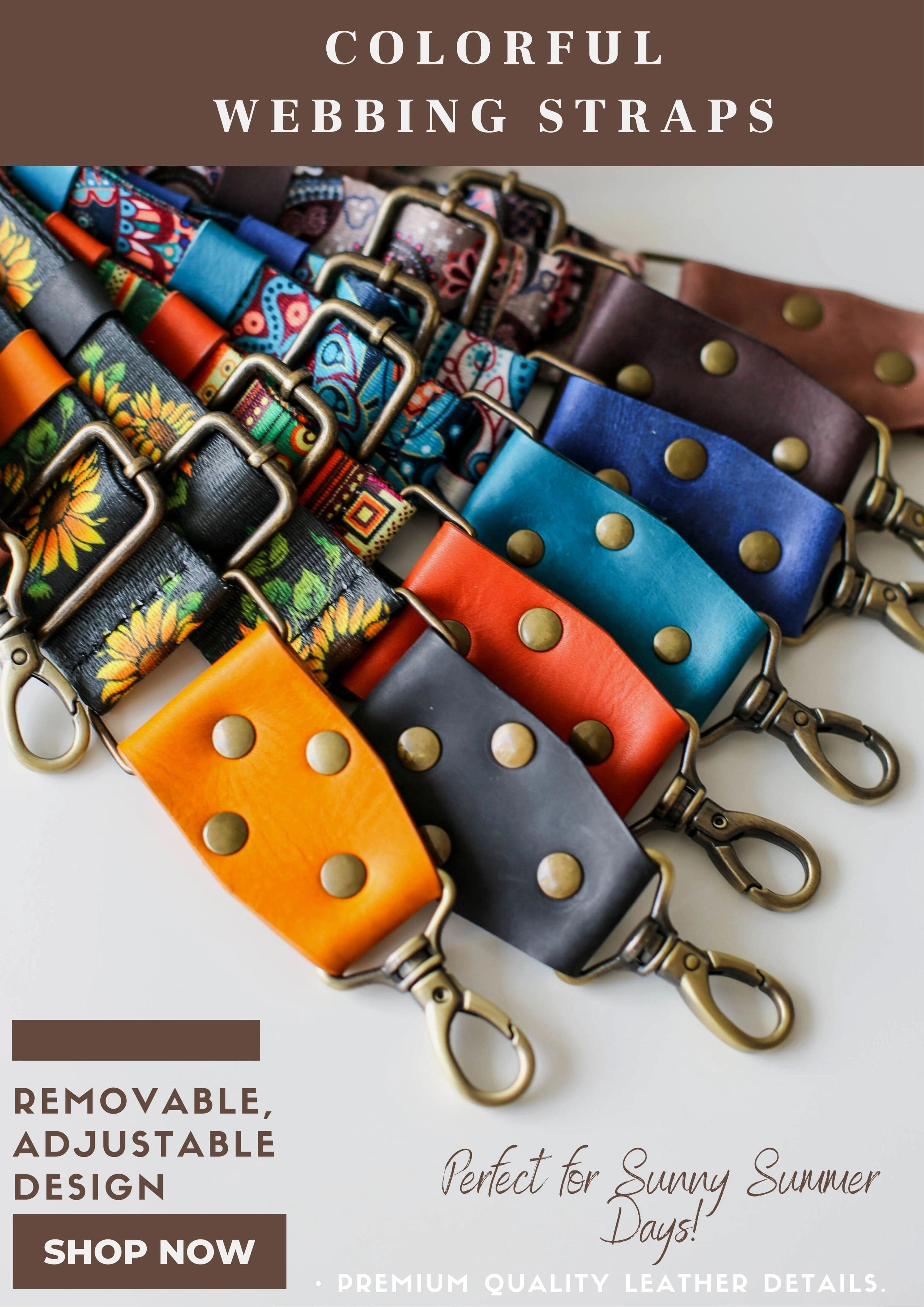 Replacement Webbing Straps with Leather