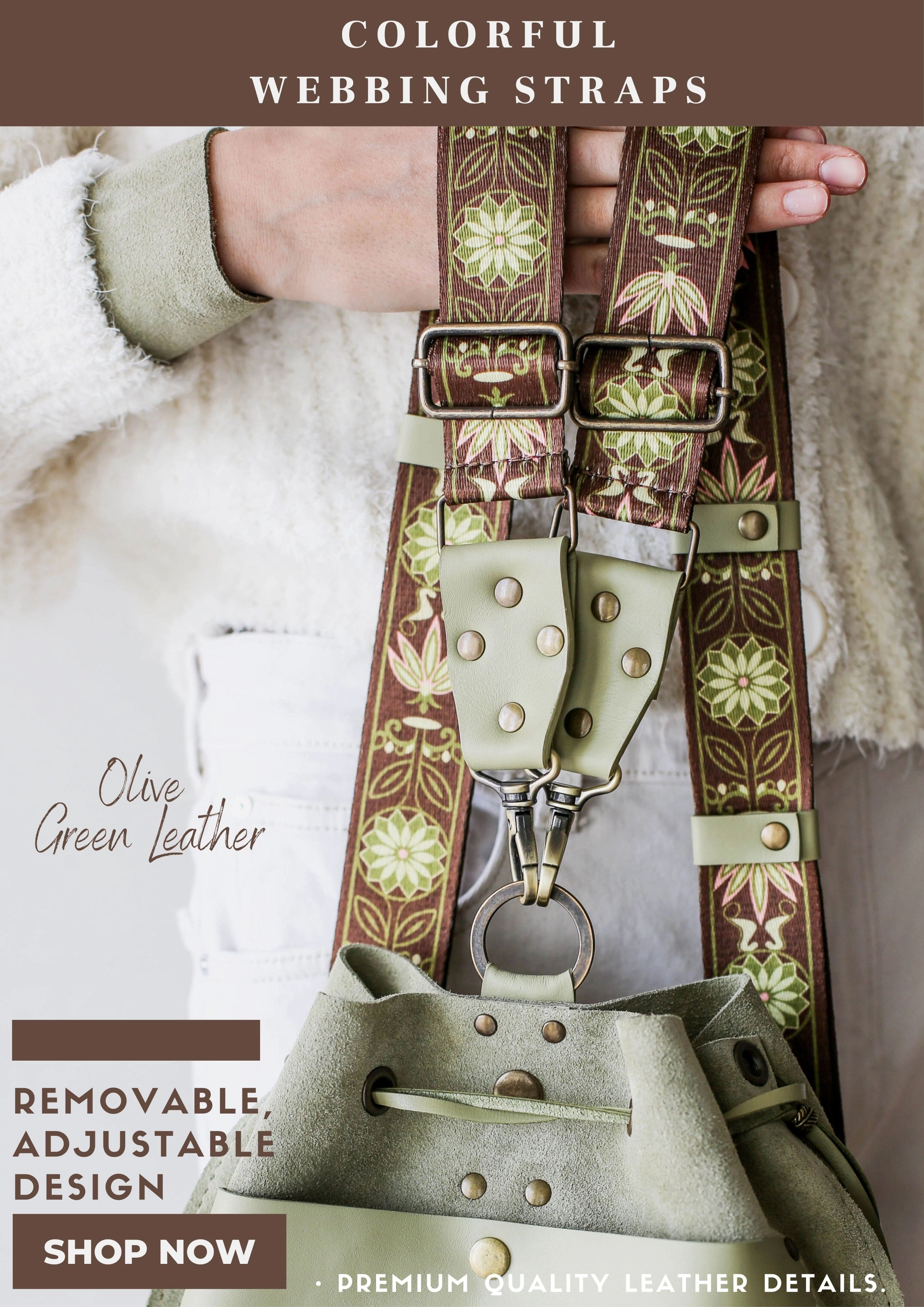 Replacement Webbing Straps with Leather