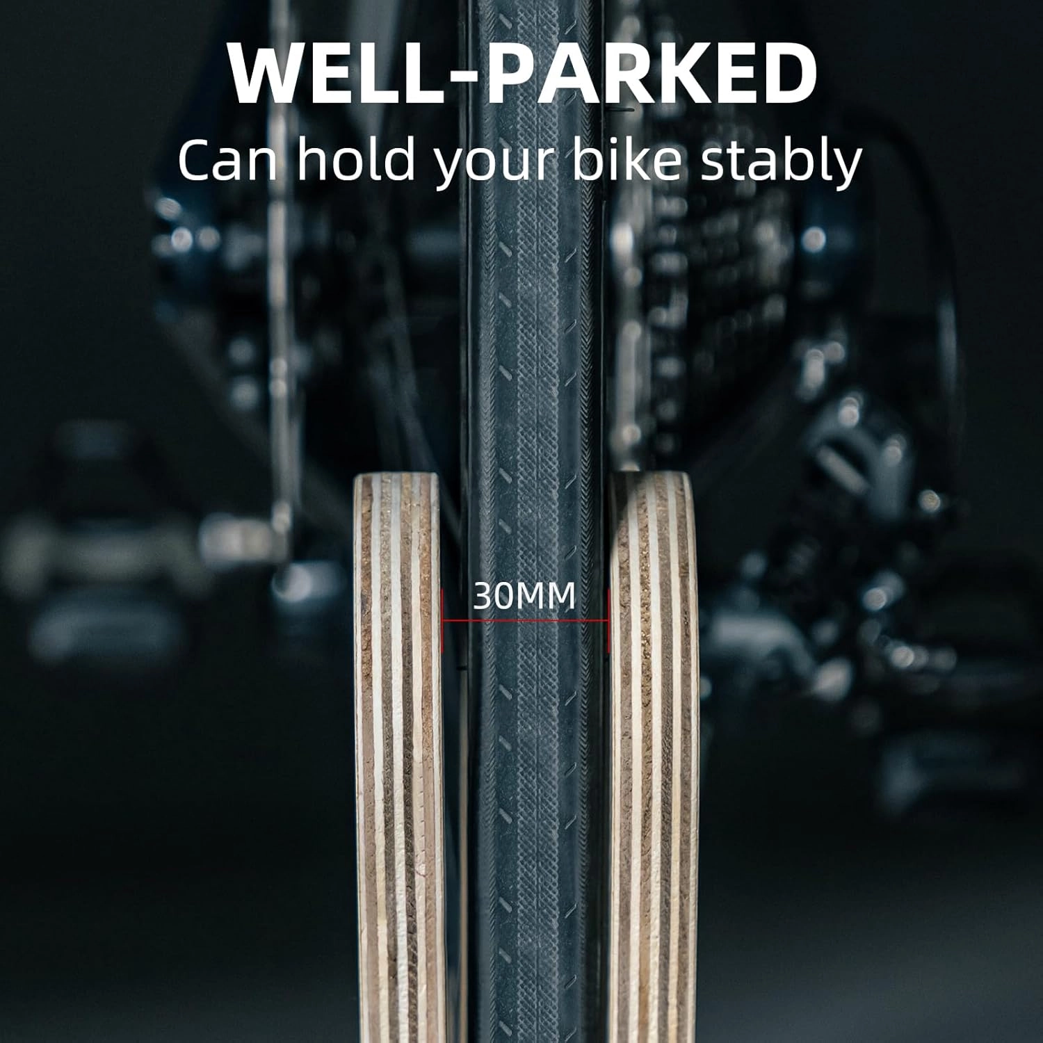 ROCKBROS Wooden Bike Stand Stylish Stable Storage