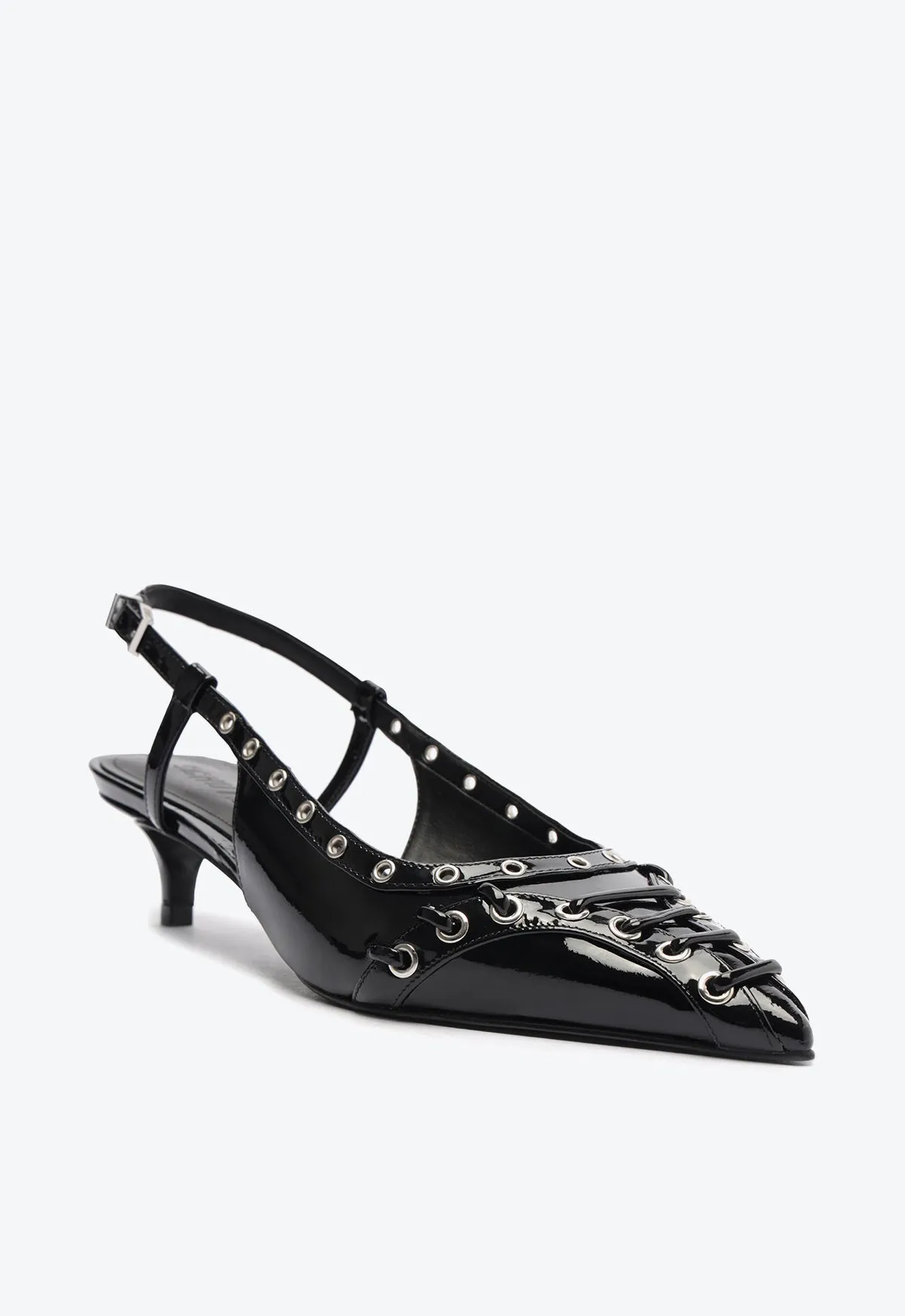 Ruth Mid Patent Leather Pump