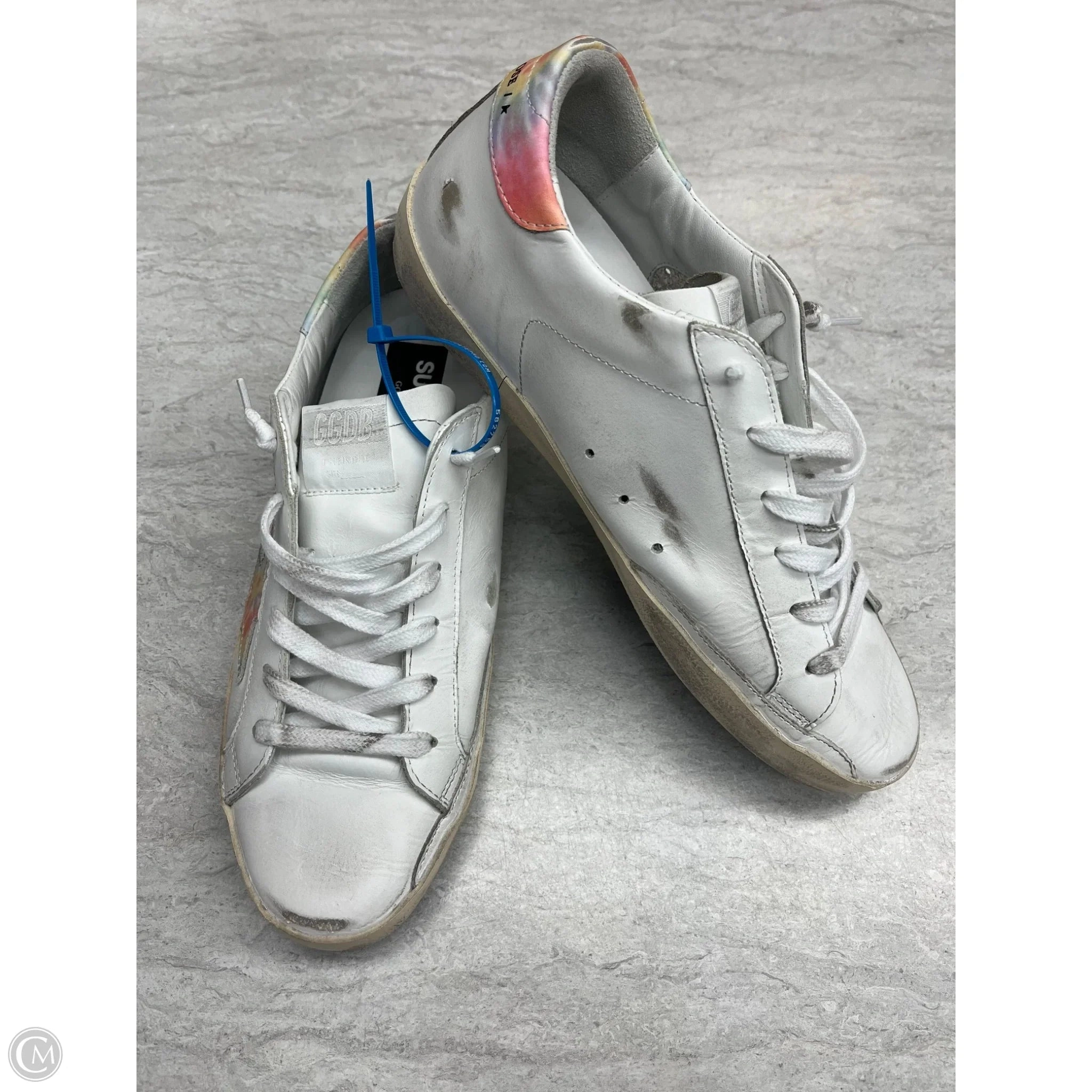 Shoes Luxury Designer By Golden Goose In Tie Dye Print, Size: 10