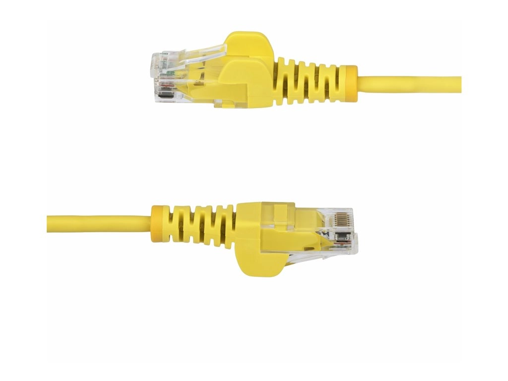 StarTech.com 1ft Yellow Slim CAT6 Ethernet Cable, Snagless, 28AWG, LSZH - Patch cable - RJ-45 (M) to RJ-45 (M) - 1 ft - 0.1 in N6PAT1YLS
